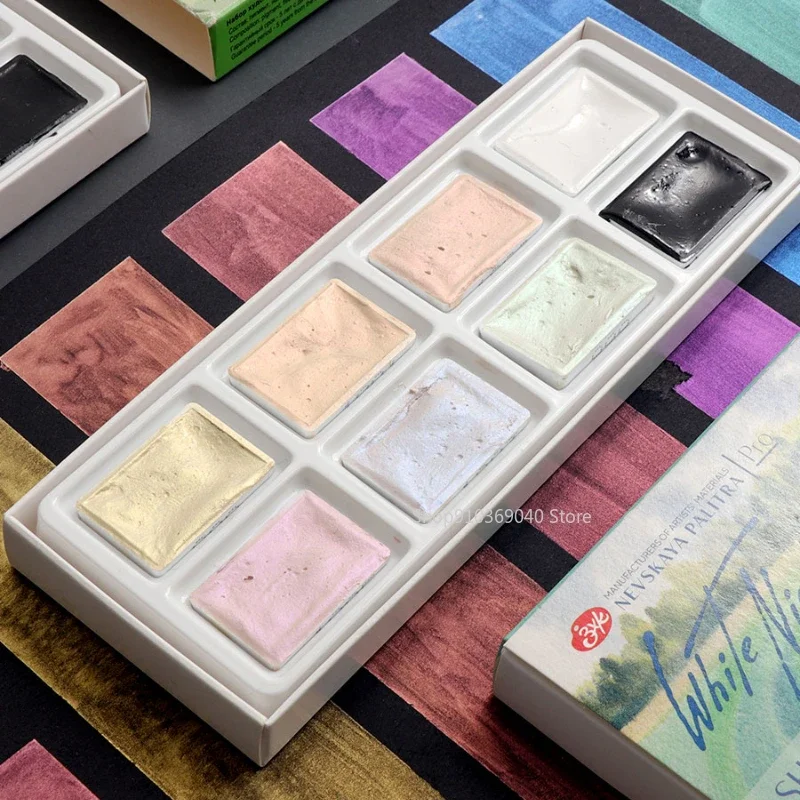 ชุดอุปกรณ์ศิลปะภาพวาดแบบพกพาสี - Watercolor Paint Set Solid Pigment บทวิจารณ์และราคา