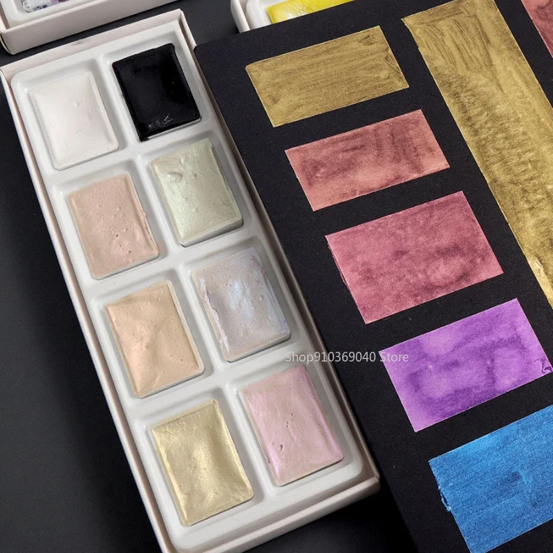 ชุดอุปกรณ์ศิลปะภาพวาดแบบพกพาสี - Watercolor Paint Set Solid Pigment บทวิจารณ์และราคา