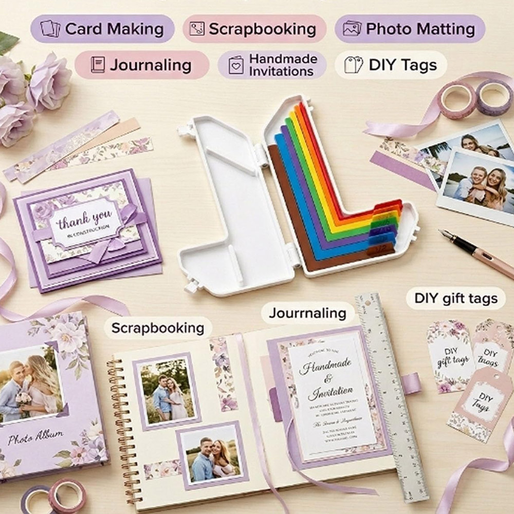 ชุดคู่มือการจัดตำแหน่งงานกระดา - Scrapbooking บทวิจารณ์และราคา