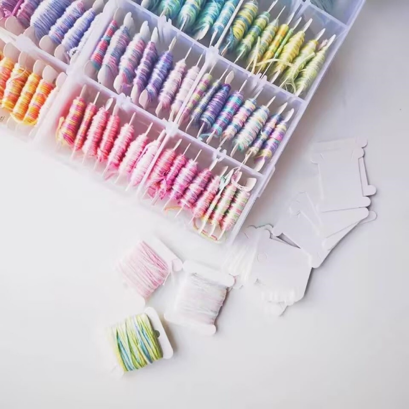 1 ชุด หลอดด้ายปัก ที่เก็บอุปกร - Cotton Embroidery Thread Skeins บทวิจารณ์และราคา